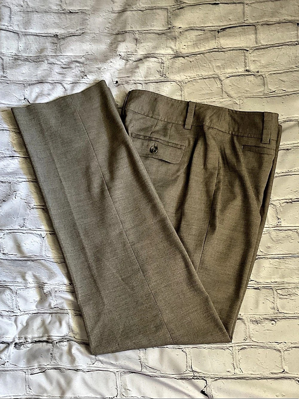 NWT Size 8 Ann Taylor Signature Straight Leg Trousers in Brown/Black Pattern